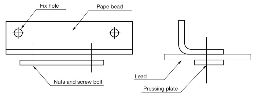 L-Shaped Clamping Insulatings drawing